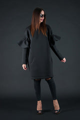 White Winter Neoprene Dress ESTER - EUG FASHION