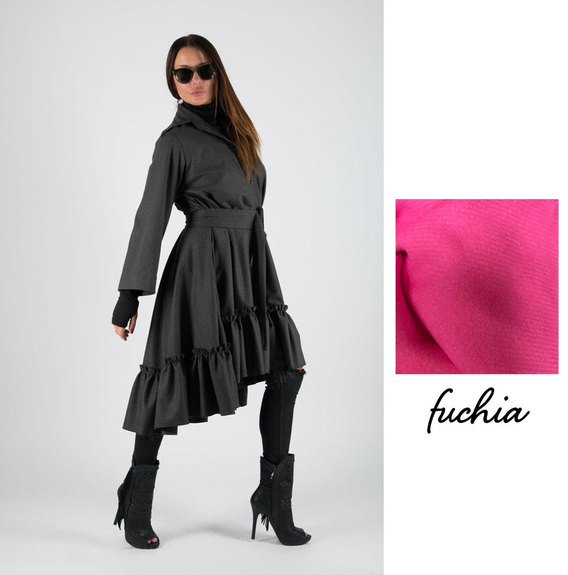 Winter Cashmere Shirt Dress TATIANA - EUG FASHION