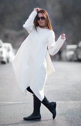 Autumn Winter Dress HOLLY - Luxurious Cashmere Wool Blend Dress D FOLD CLOTHING