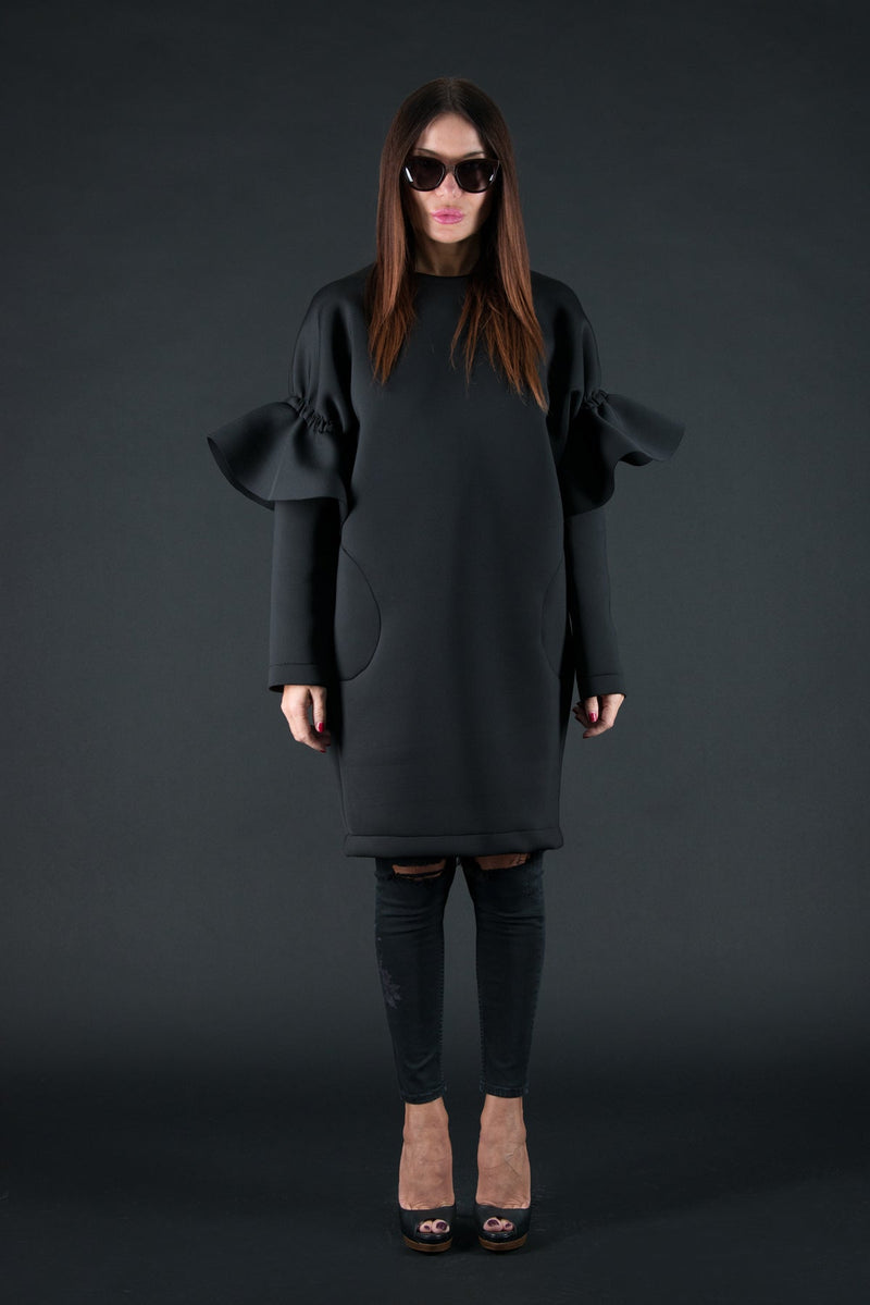 Winter Neoprene Dress ESTER - EUG FASHION