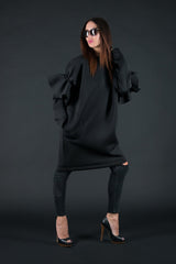 Winter Neoprene Dress ESTER - EUG FASHION