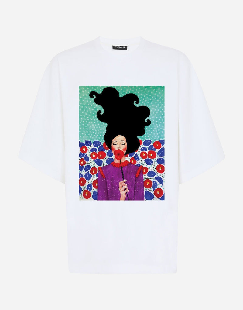 Woman Cotton Art Tee - EUG FASHION