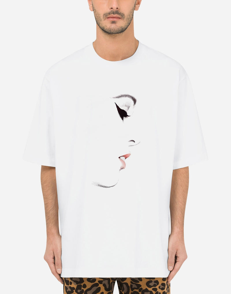 Woman Face Cotton T-shirt - EUG FASHION