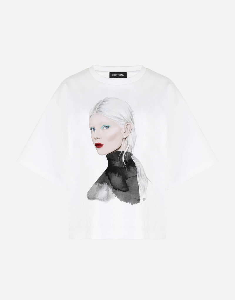 Woman face T shirt - EUG FASHION