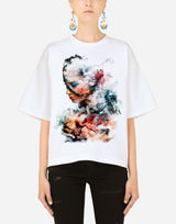 Woman with Horses Premium Art Cotton T-shirt - EUG FASHION