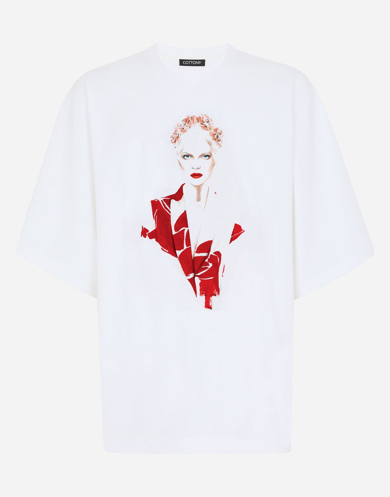 Women in Red Premium Art Cotton T-shirt - EUG FASHION