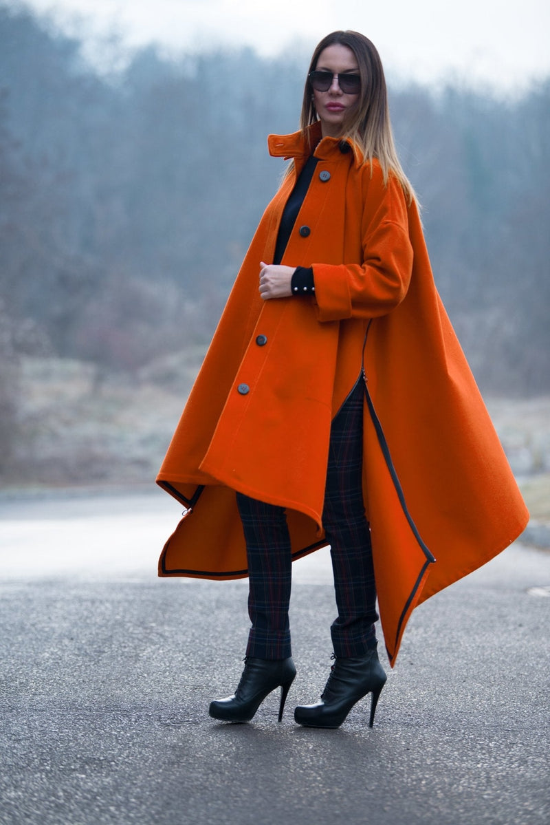 Women Loose Autumn Winter Coat FEDERICA - EUG FASHION